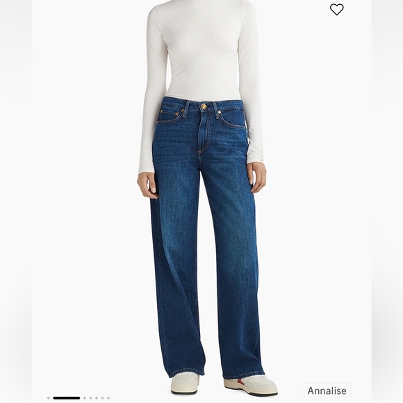rag & bone Denim - Rag & Bone The Logan Annalise Mid Rise Wide Leg Denim Jean NWT‎